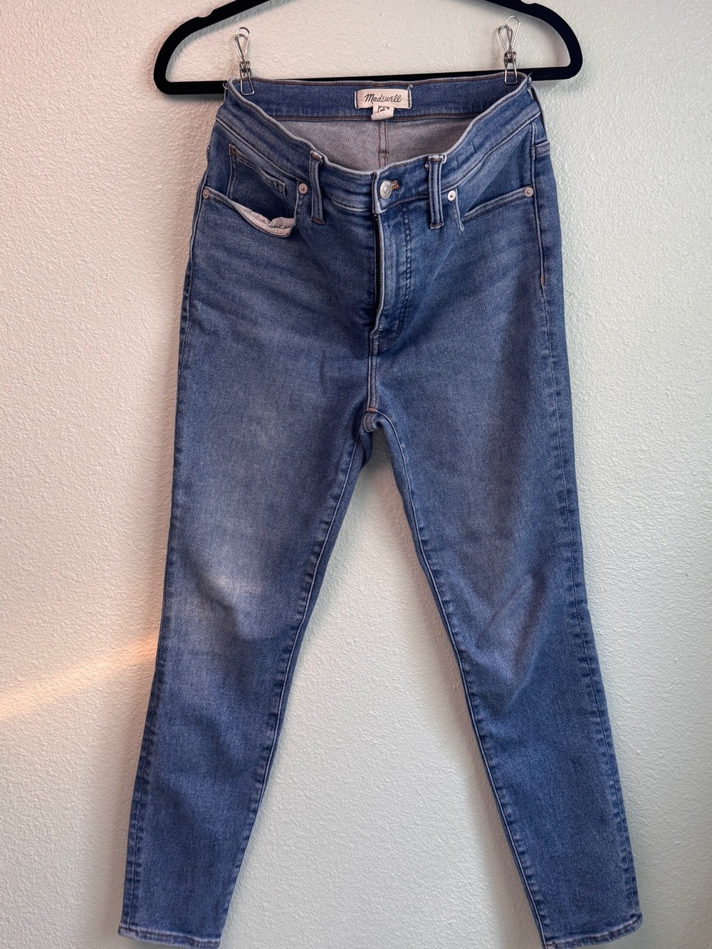Madewell High-Rise Skinny Jeans in Medium Blue Wash